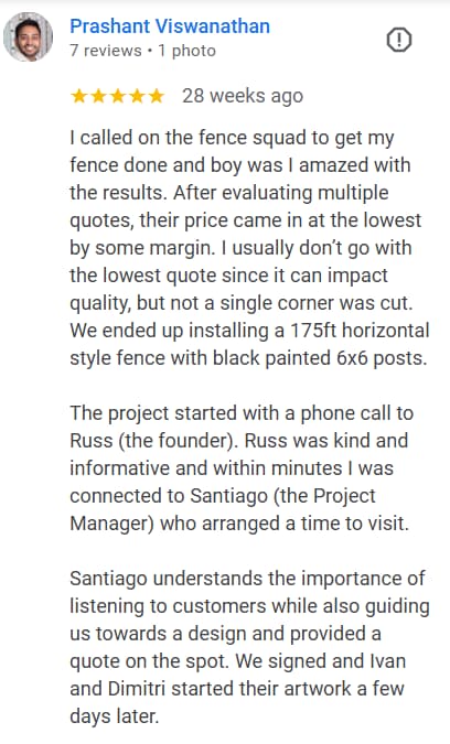 review fence squad